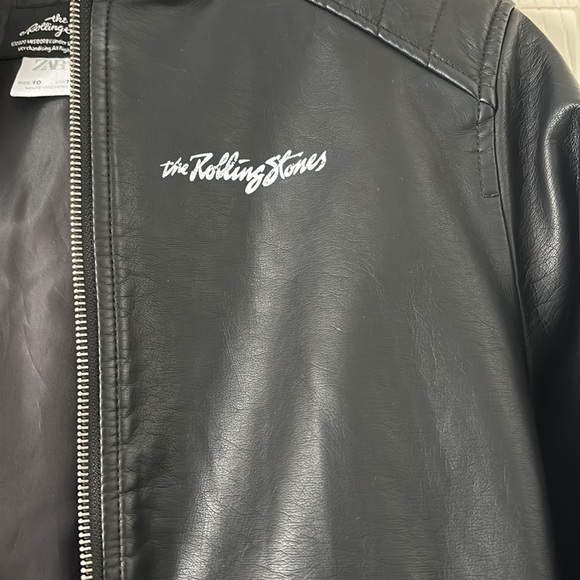Zara Boy Rolling Stone Faux Leather Jacket - Picture 5 of 7